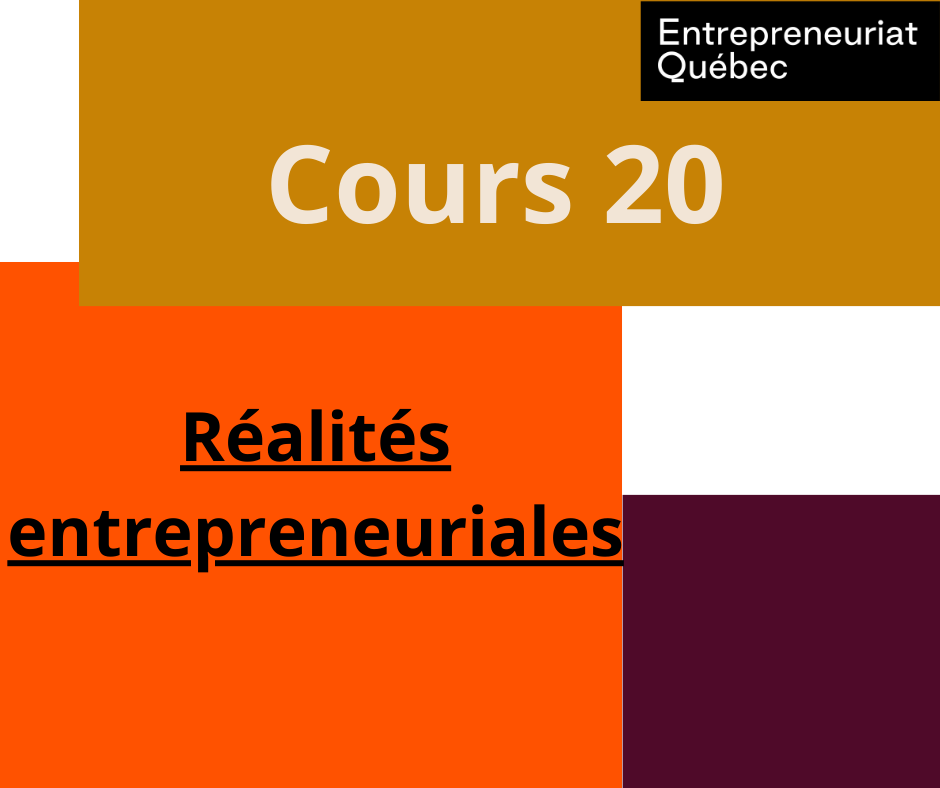 Cours 20 : Réalités entrepreneuriales 